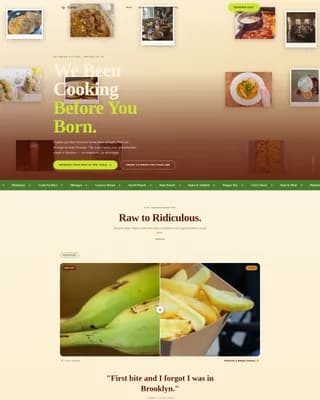 Spice — Reserve Guyanese Dining Landing Page Template