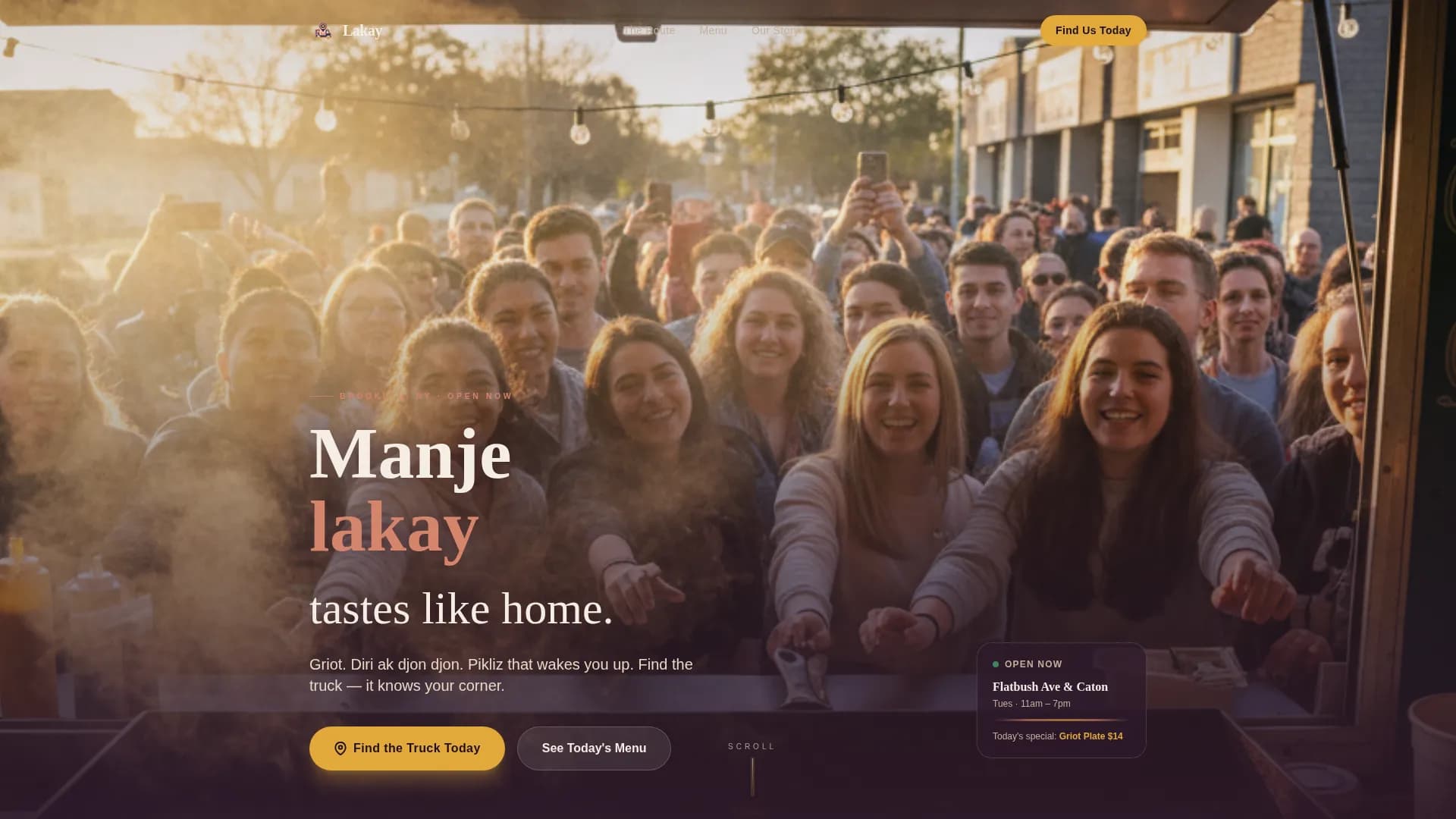 Lakay — Bold Haitian Catering Landing Page Template