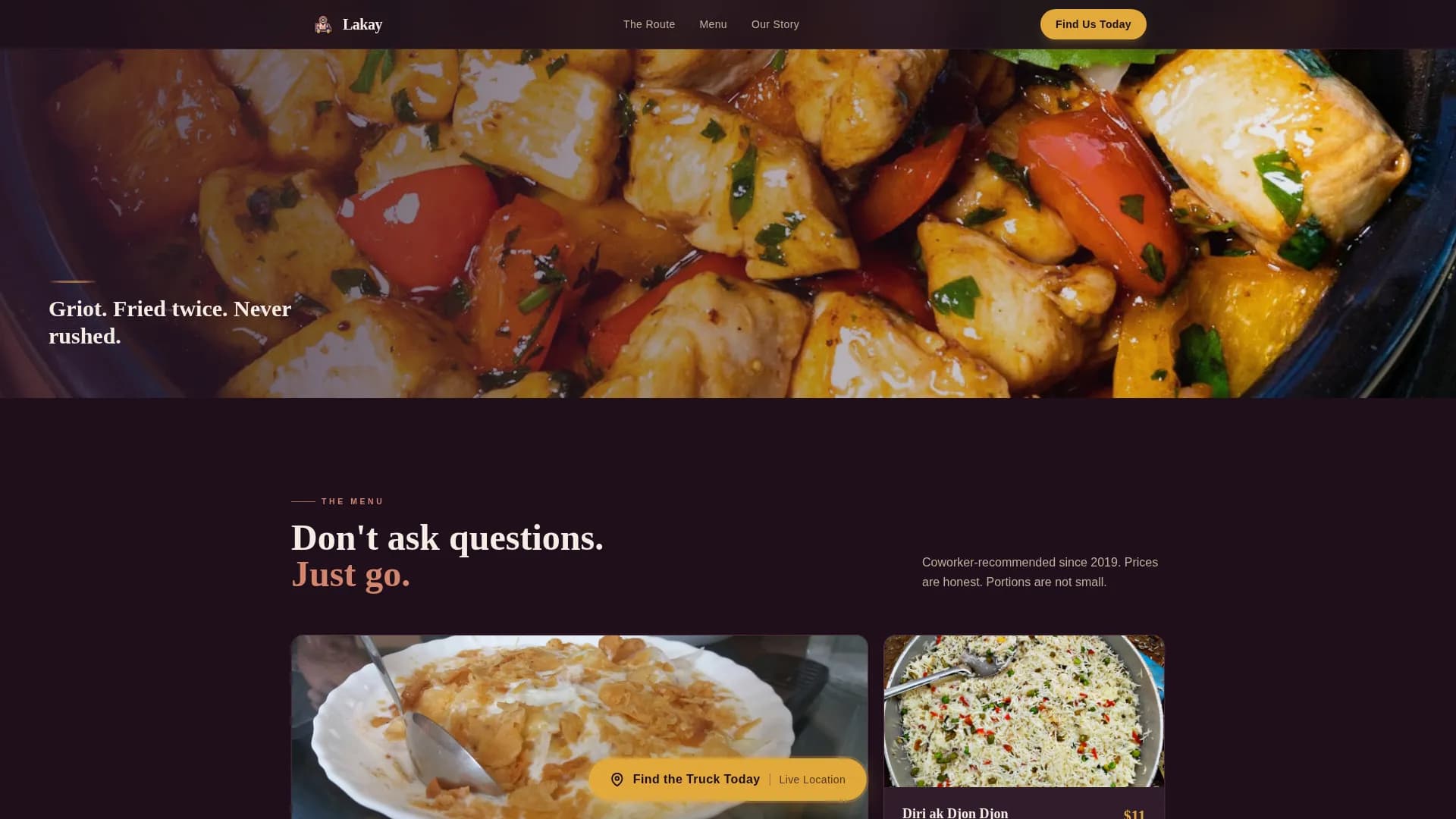 Lakay — Bold Haitian Catering Landing Page Template