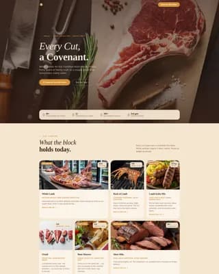 Meat & Seafood Booking Website Template
