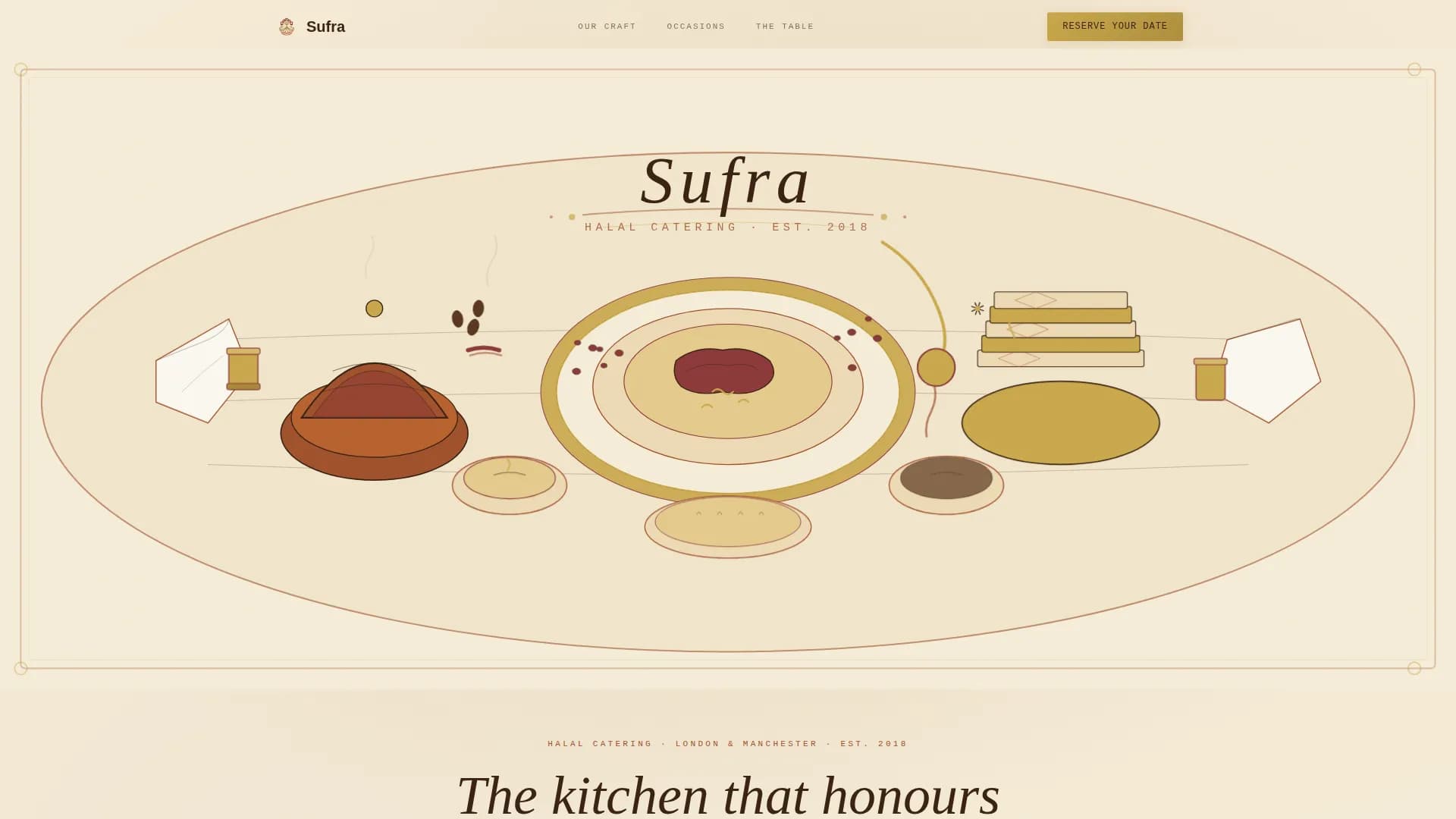 Halal Food & Dining Booking Website Template