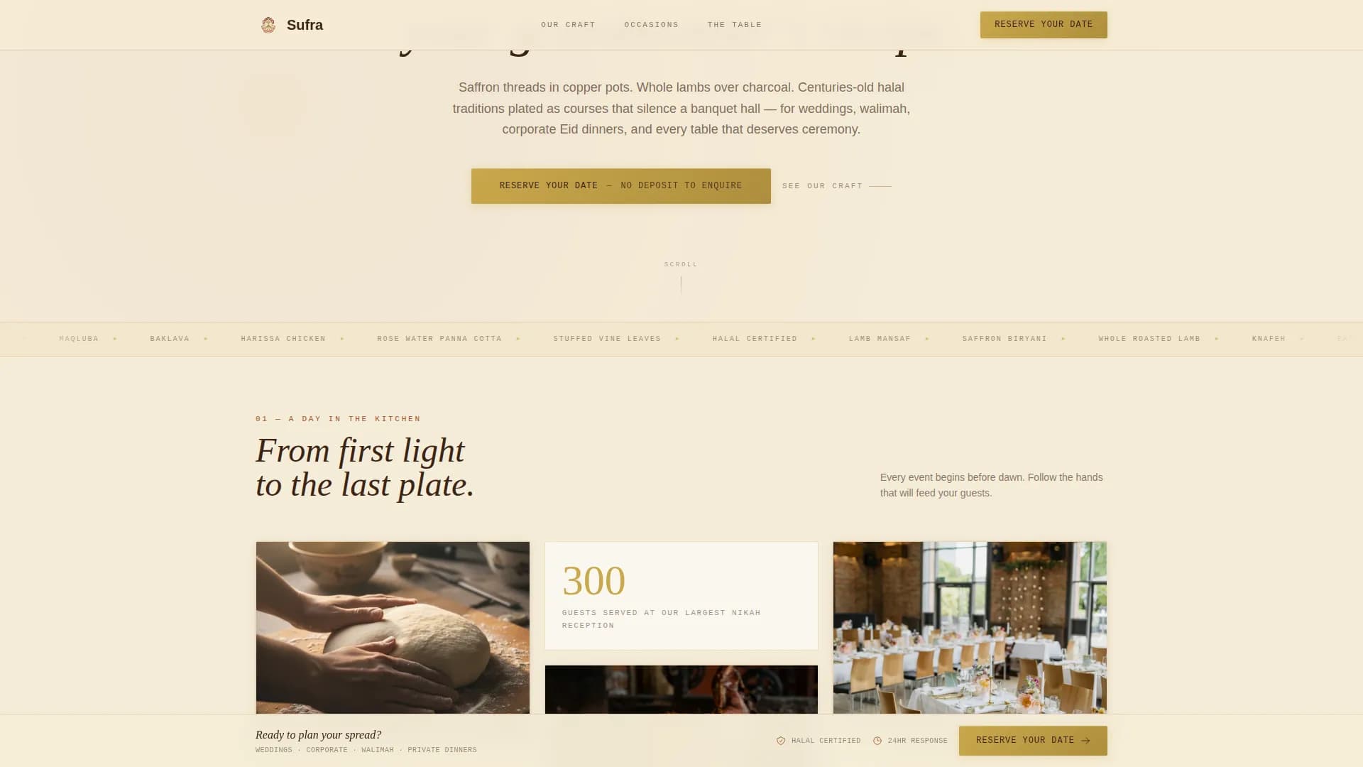 Halal Food & Dining Booking Website Template