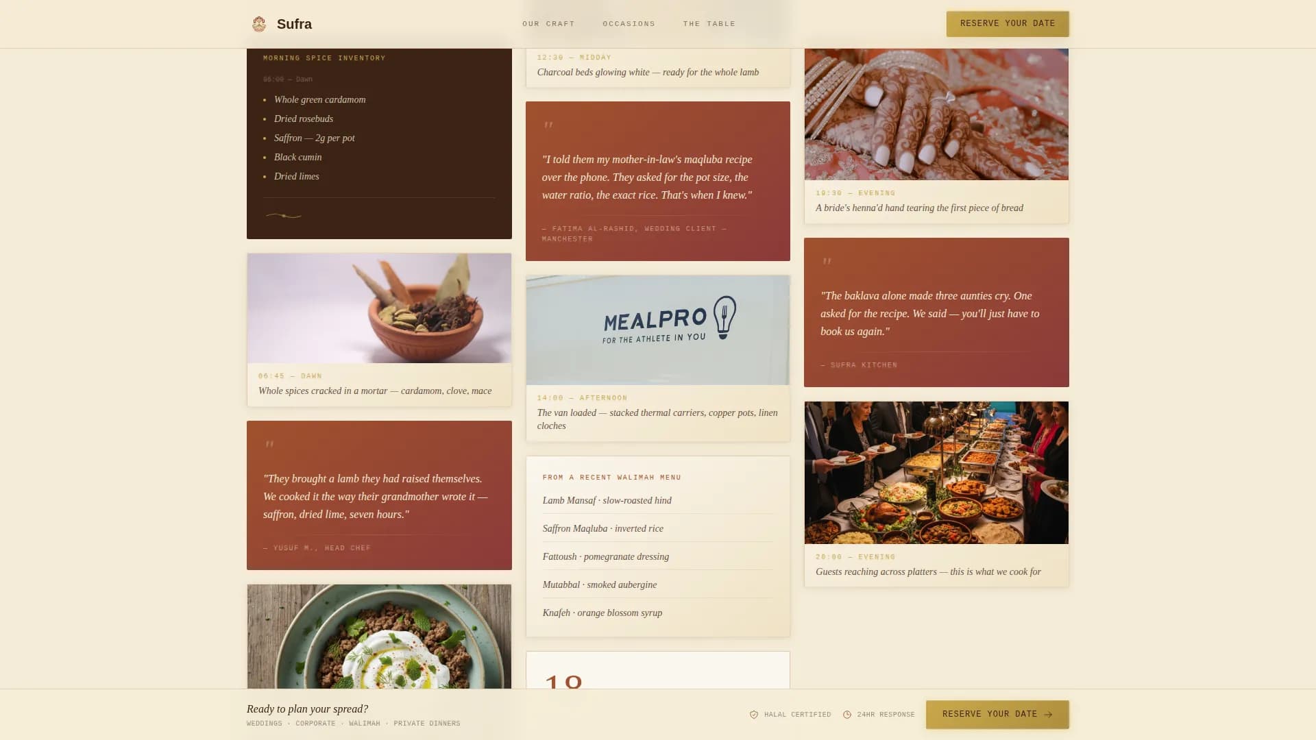 Halal Food & Dining Booking Website Template