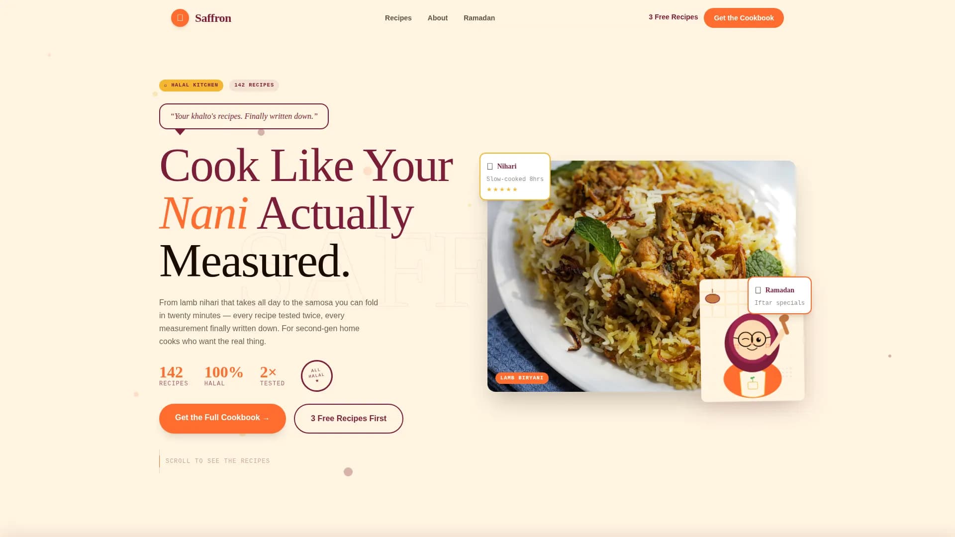 Halal Food & Dining Blog Website Template