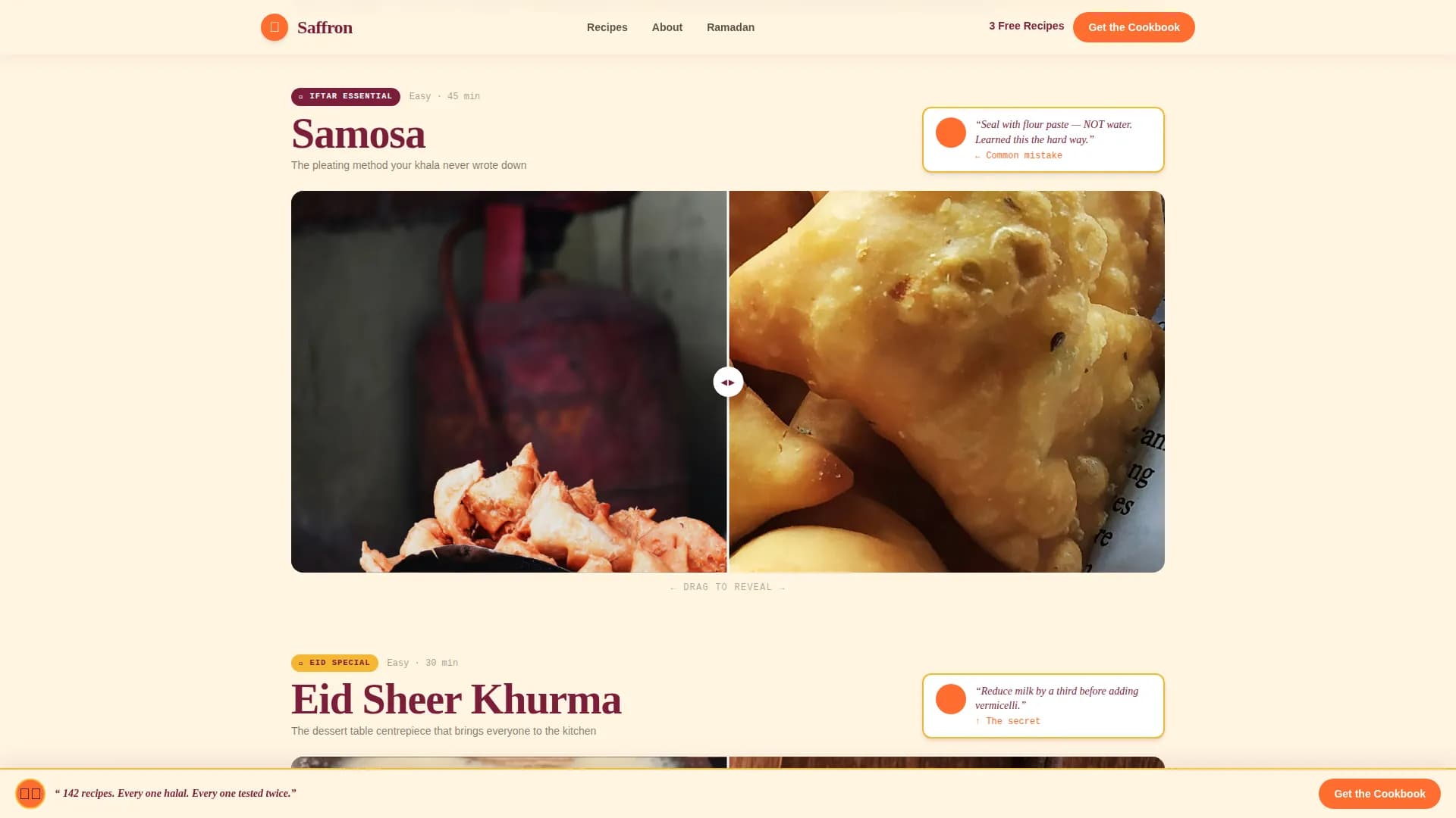 Halal Food & Dining Blog Website Template