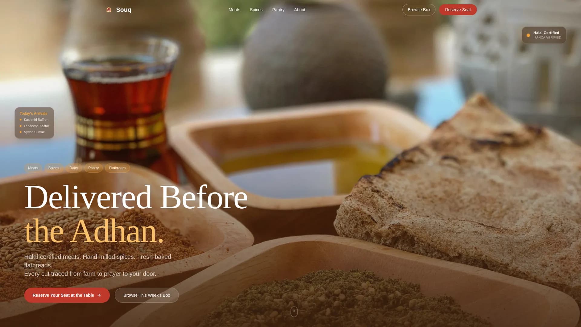 Halal Food & Dining Specialist Professional Website Template