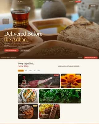 Halal Food & Dining Specialist Professional Website Template