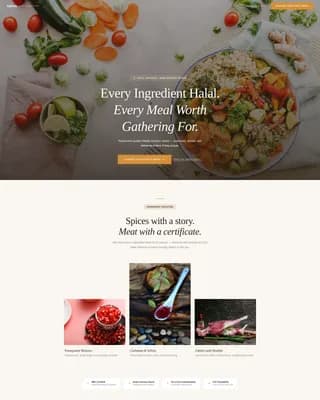 Halal Food & Dining Blog Website Template