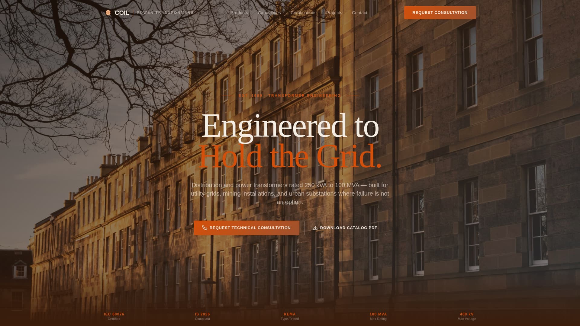 Coil - Precision Transformer Landing Page Template