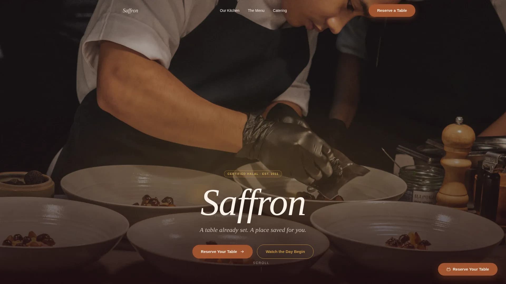 Restaurant & Dining Specialist Booking Website Template