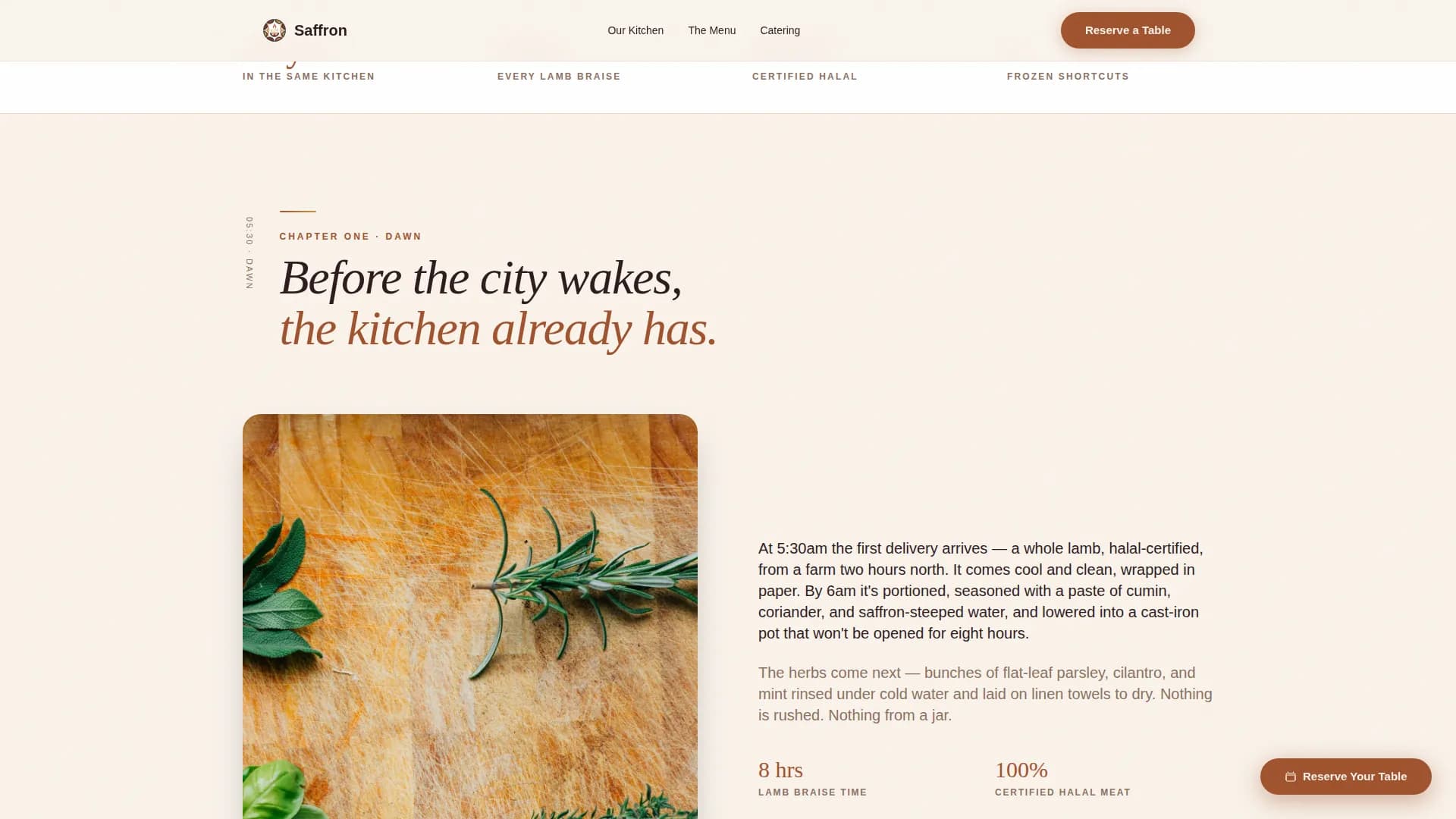 Restaurant & Dining Specialist Booking Website Template
