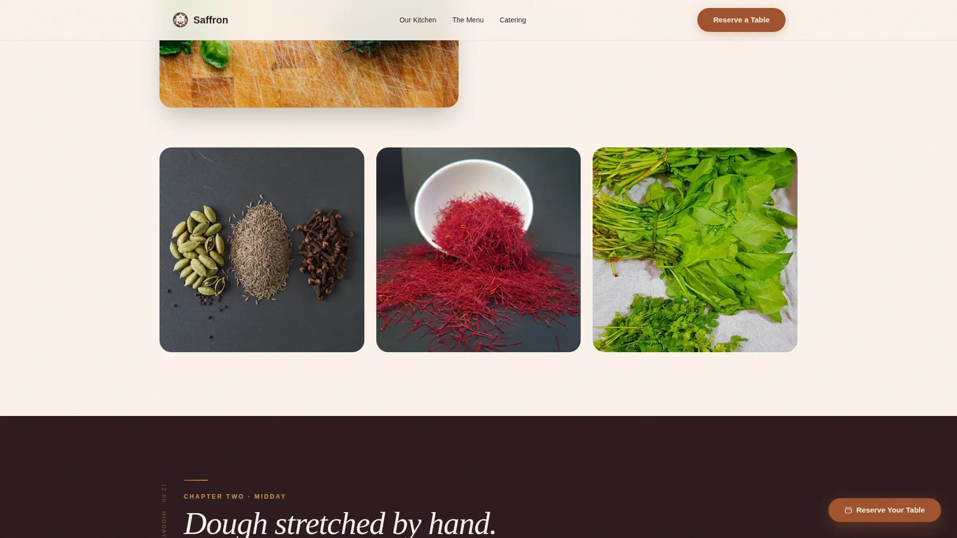 Restaurant & Dining Specialist Booking Website Template