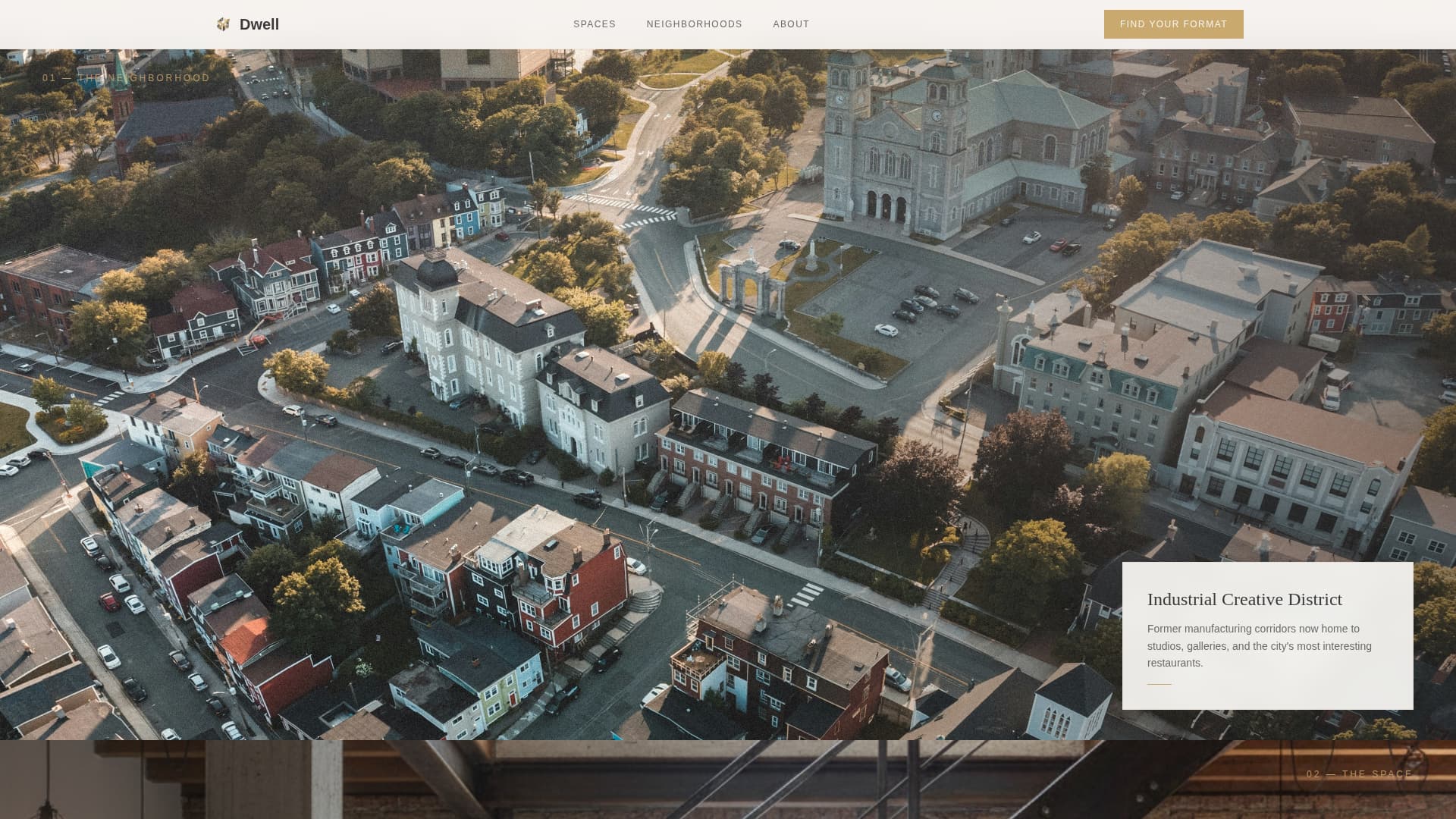 Dwell - Immersive Livework Landing Page Template