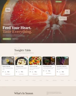 Simmer — Smart Nutrition Recipes Landing Page Template