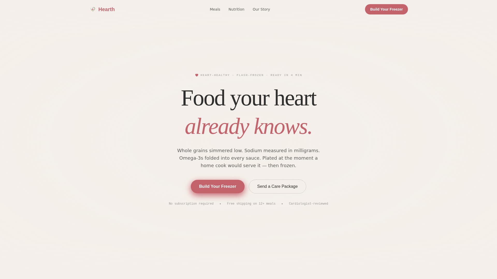 Hearth - Nourishing Hearthealthy Landing Page Template