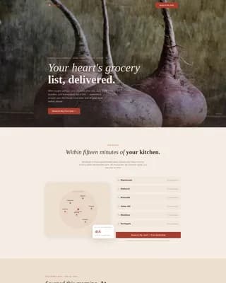 Vitals — Premium Organic Grocery Landing Page Template