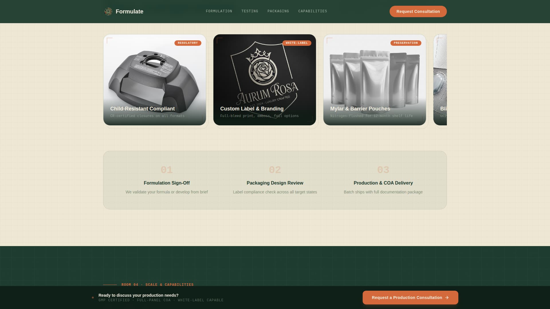 Formulate - Precision Edibles Landing Page Template Template | Build ...