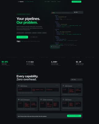 Pipeline — Intelligent Data Operations Landing Page Template