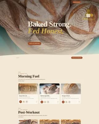 High-Protein Food & Dining Booking Website Template