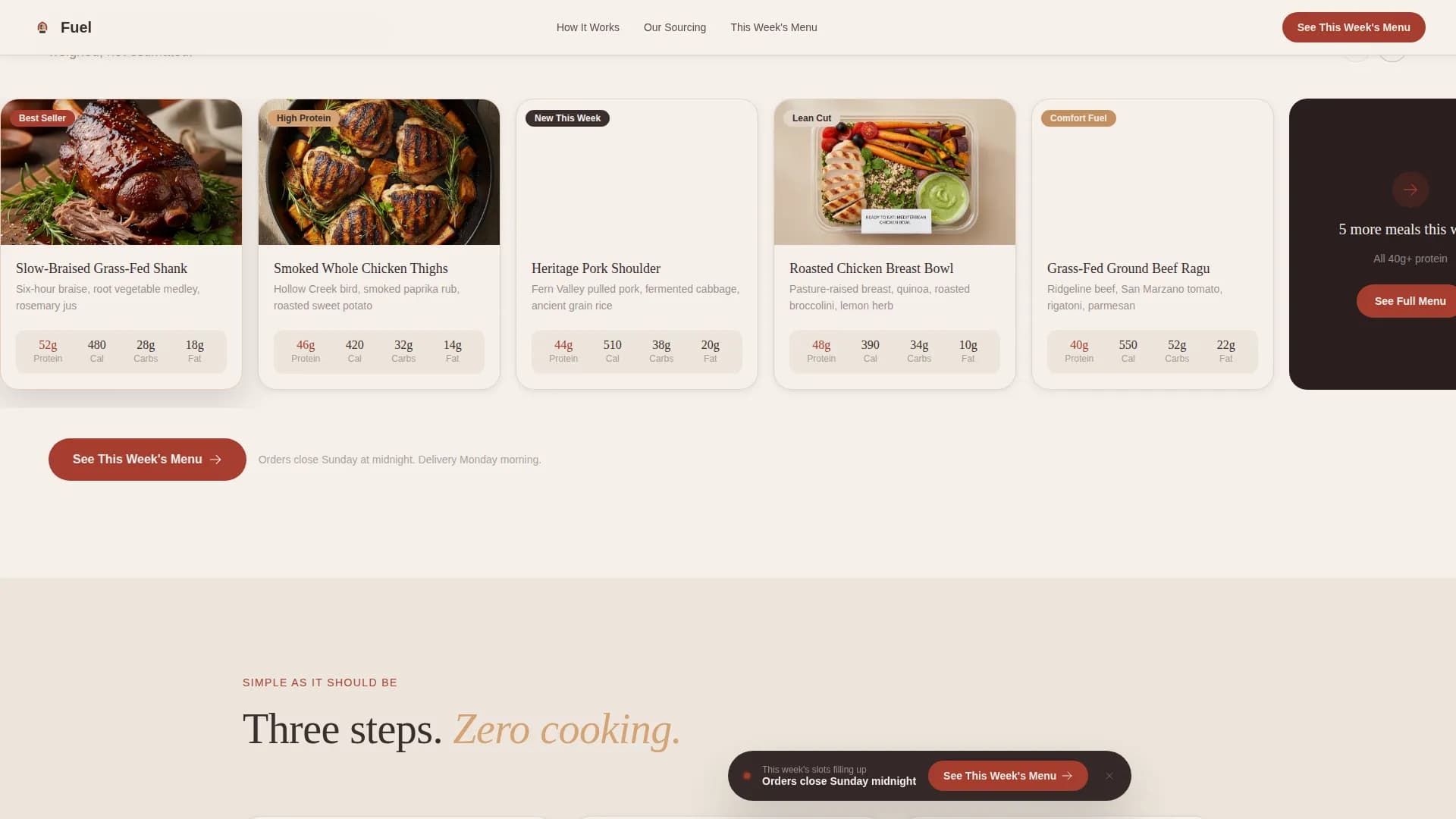 High-Protein Food & Dining Reviews Website Template