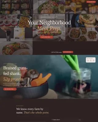 High-Protein Food & Dining Reviews Website Template