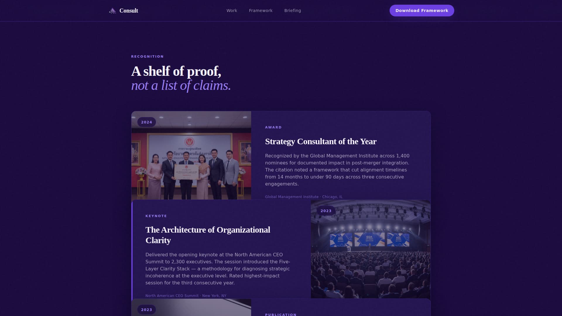 Consultant Career Portfolio Website Template
