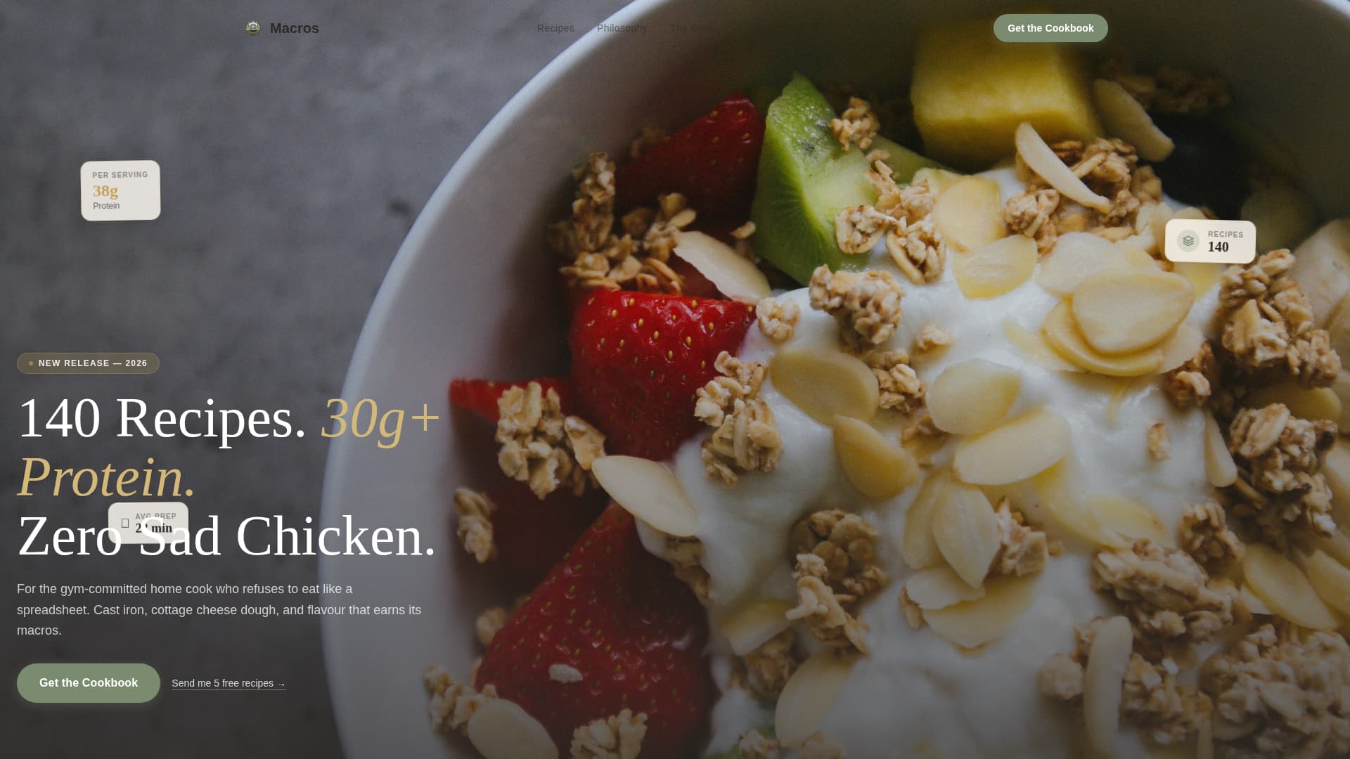 High-Protein Food & Dining Blog Website Template