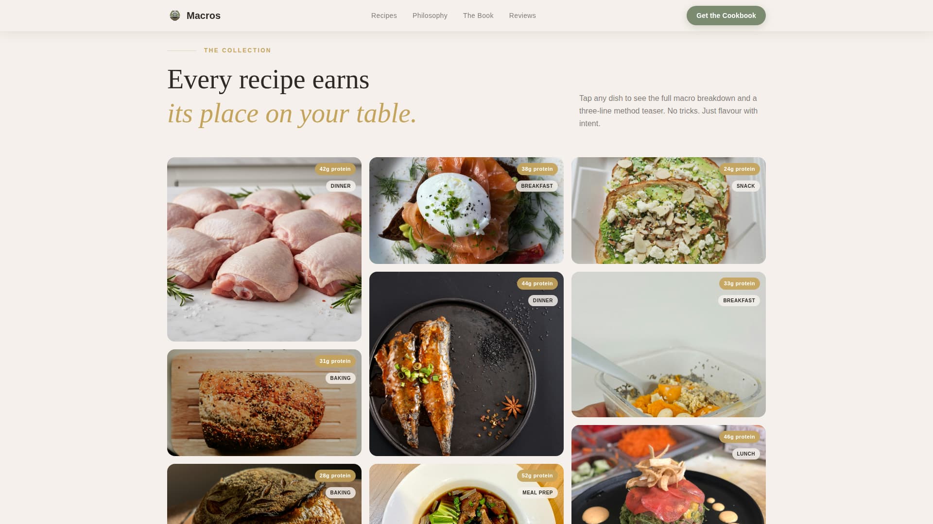 High-Protein Food & Dining Blog Website Template