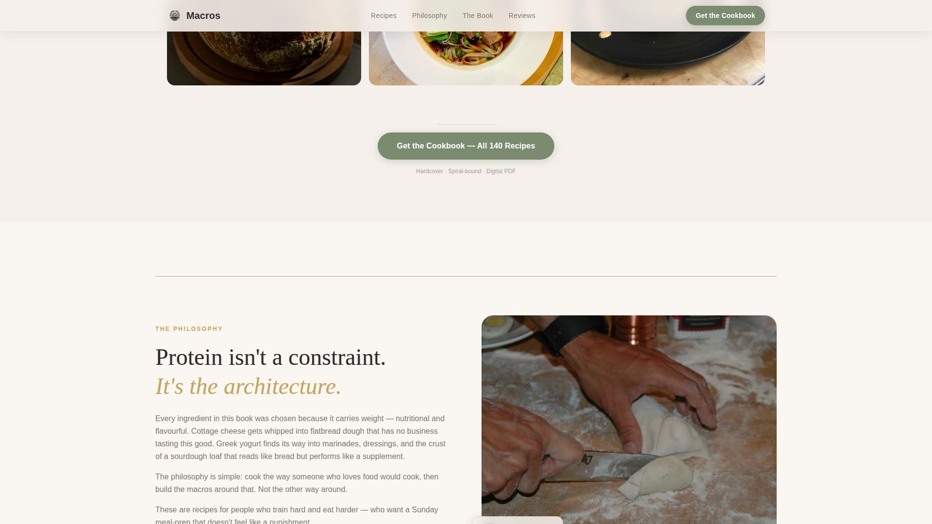 High-Protein Food & Dining Blog Website Template