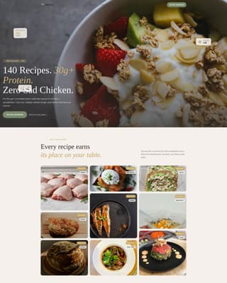 High-Protein Food & Dining Blog Website Template