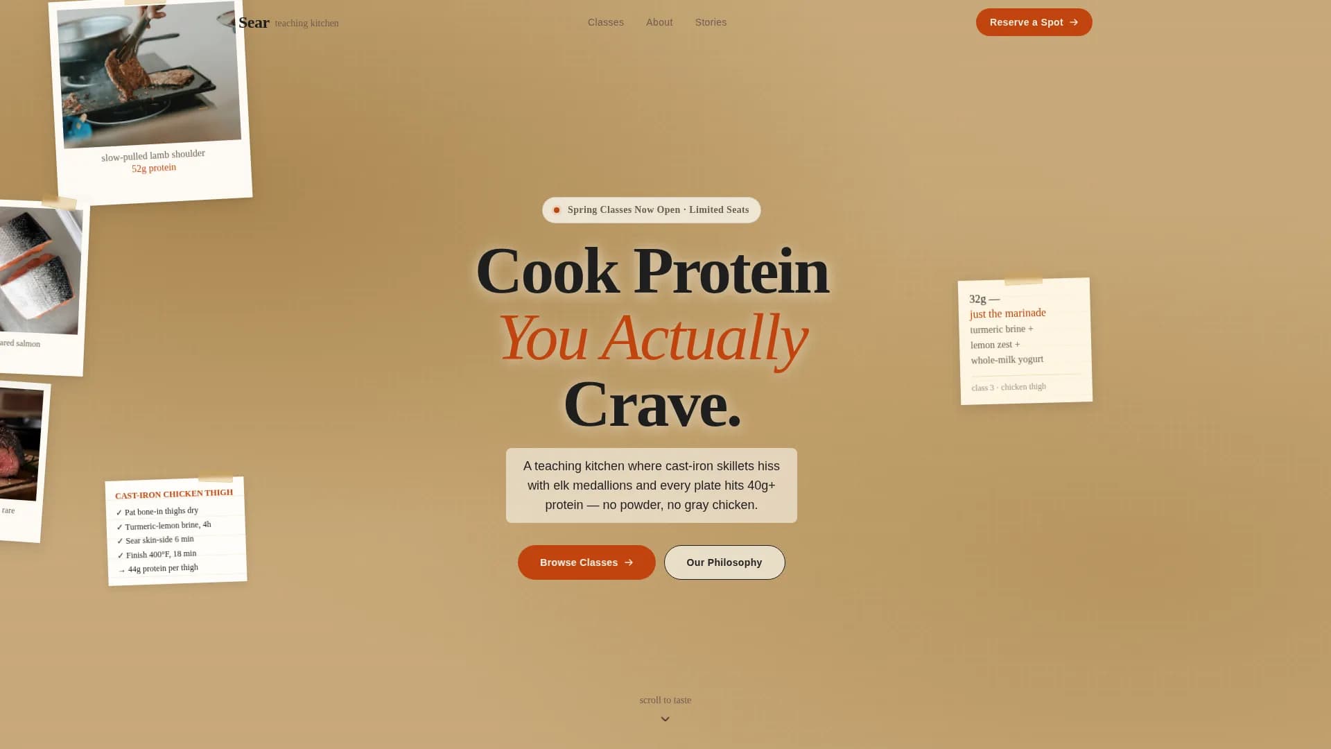 High-Protein Food & Dining Specialist Booking Website Template