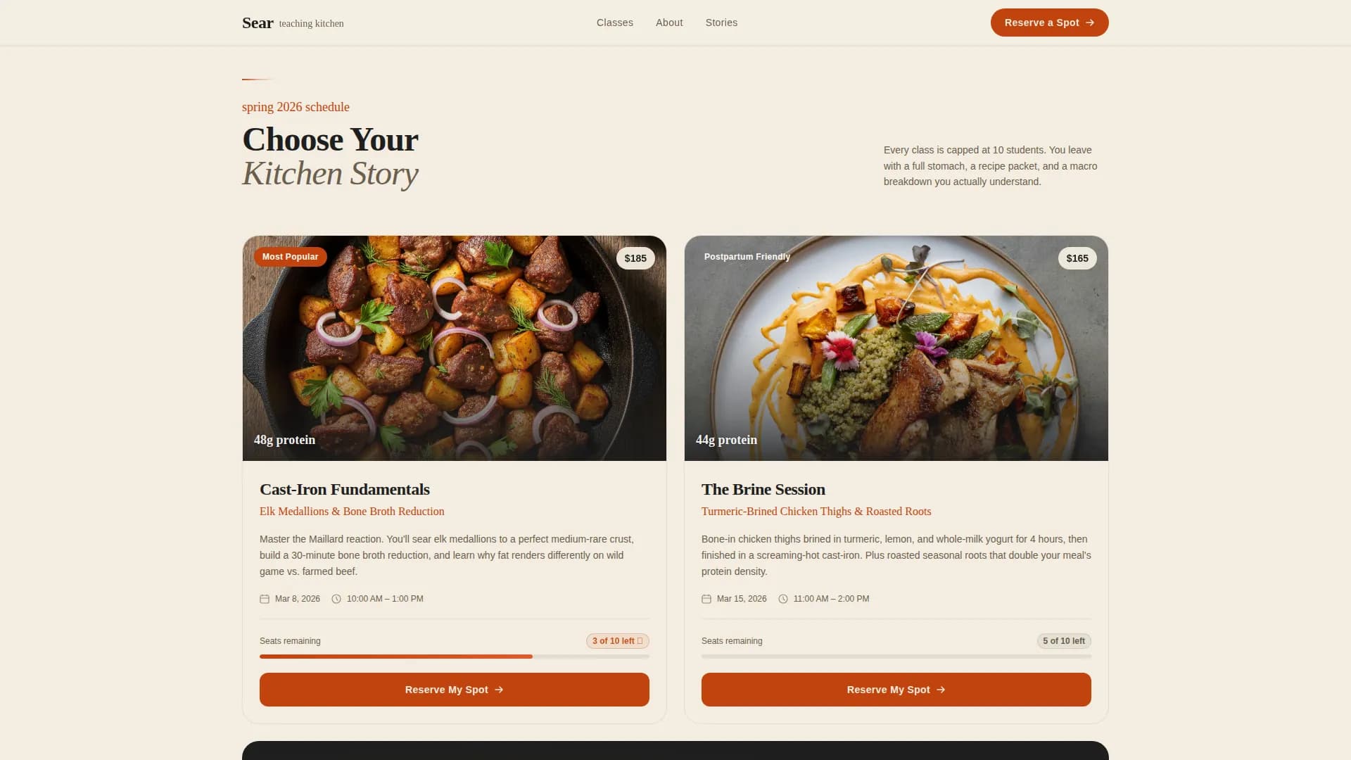 High-Protein Food & Dining Specialist Booking Website Template