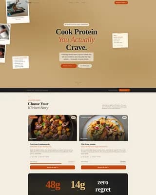 High-Protein Food & Dining Specialist Booking Website Template
