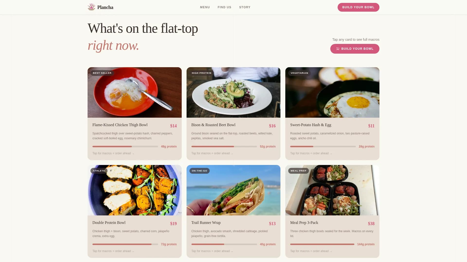 High-Protein Food & Dining Professional Website Template