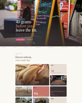 High-Protein Food & Dining Professional Website Template