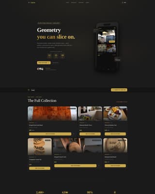 Cutting Boards & Kitchen Accessories Store Professional Website Template