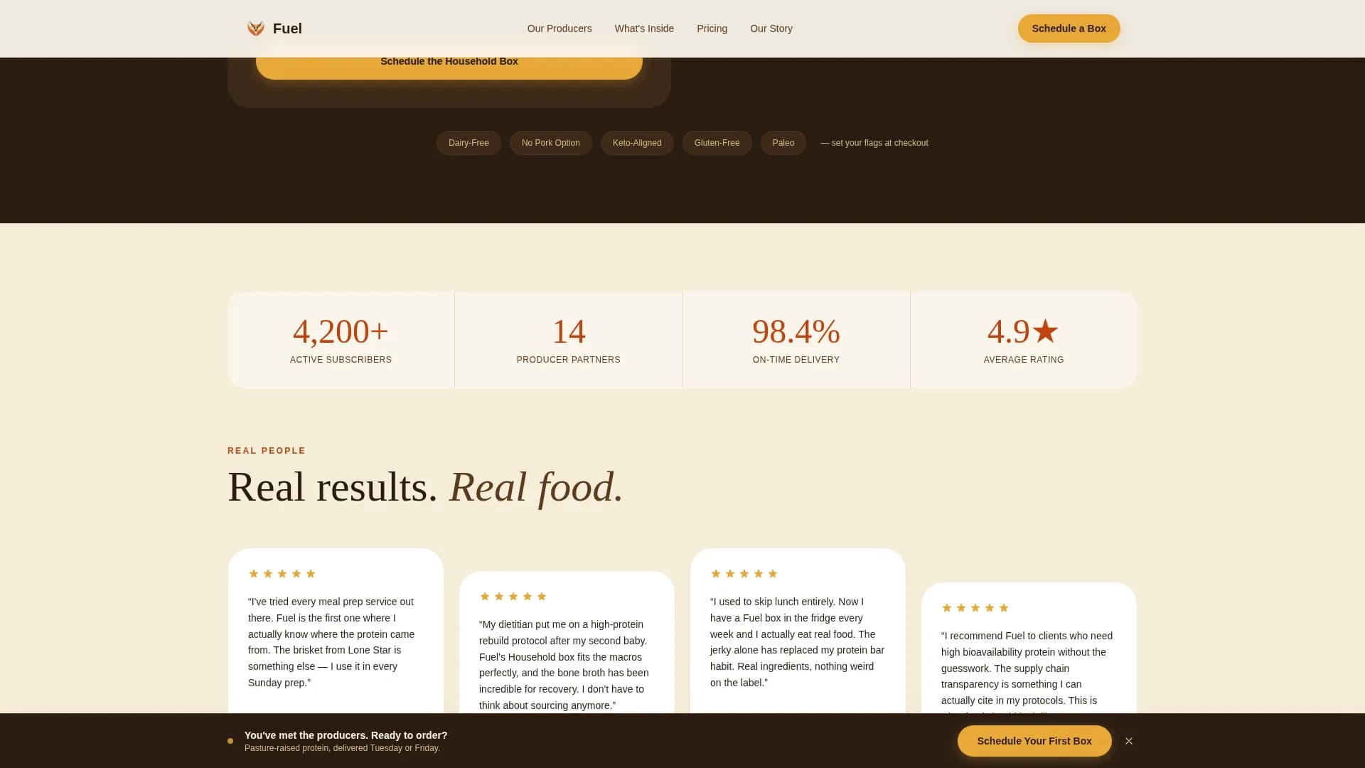 High-Protein Food & Dining Specialist Reviews Website Template