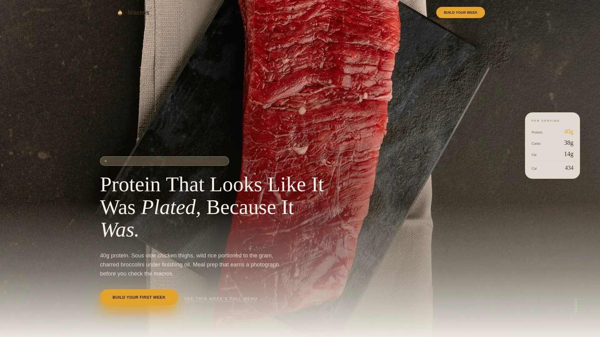 Protein — Haute Meal Delivery Landing Page Template