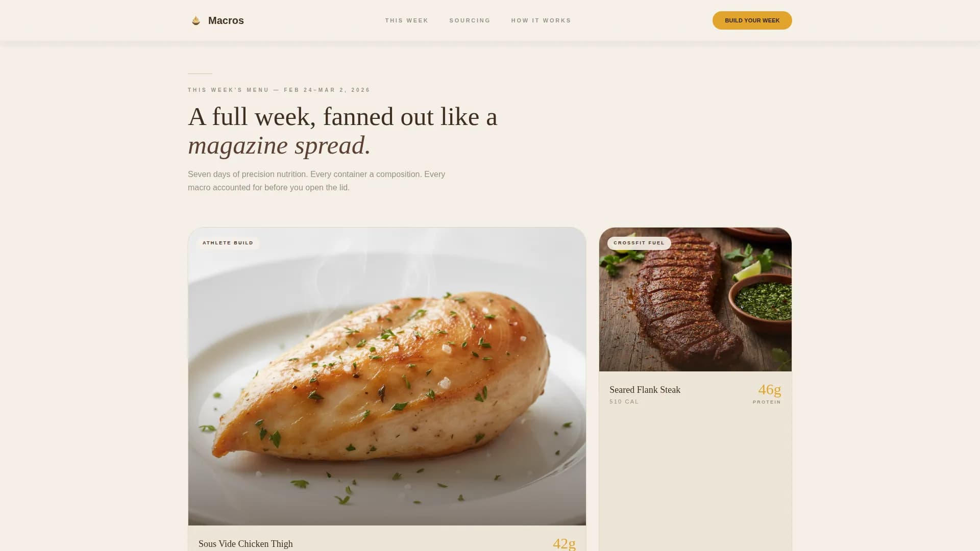 Protein — Haute Meal Delivery Landing Page Template