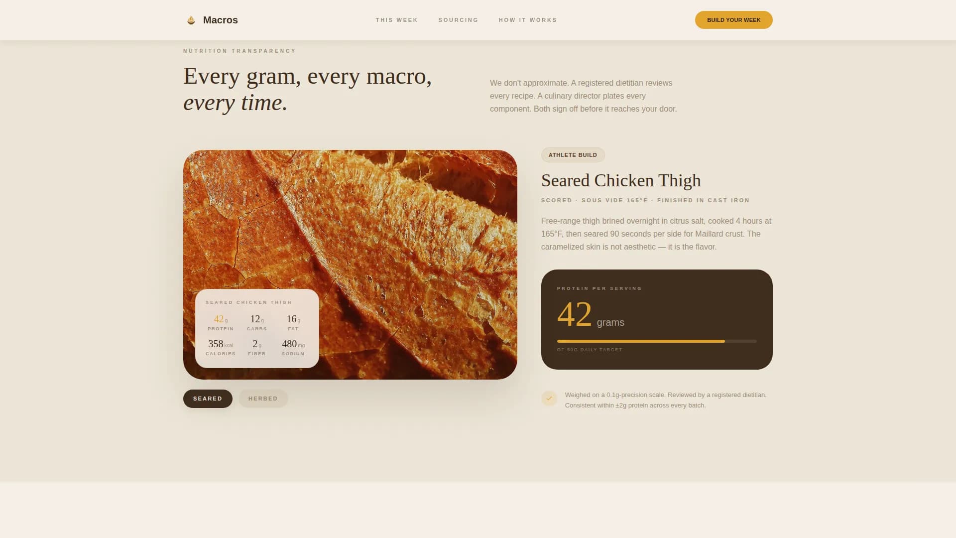 Protein — Haute Meal Delivery Landing Page Template