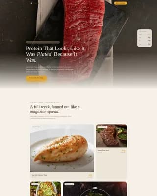Protein — Haute Meal Delivery Landing Page Template
