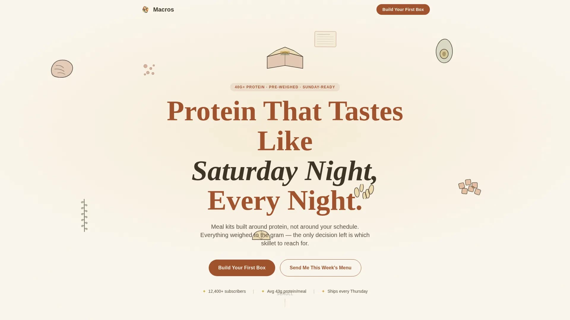 FitPlate — Premium Meal Kit Landing Page Template