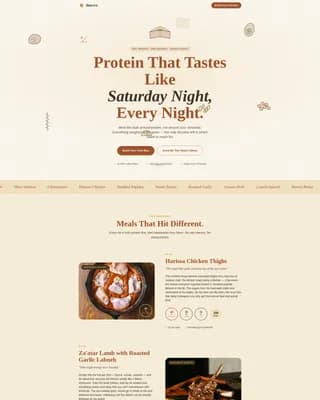 High-Protein Food & Dining Advanced Professional Website Template