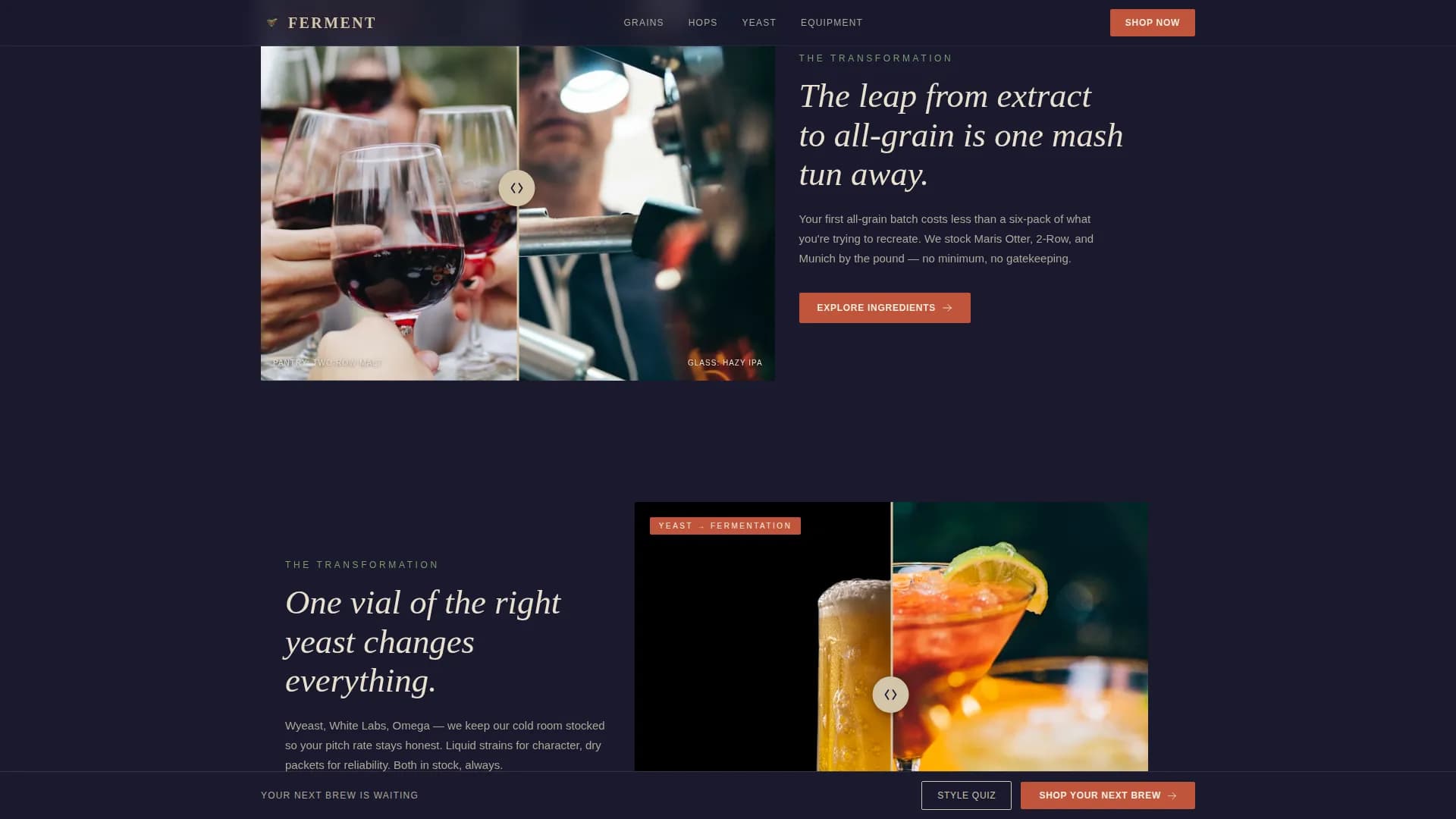 Brewery & Craft Beer Professional Website Template
