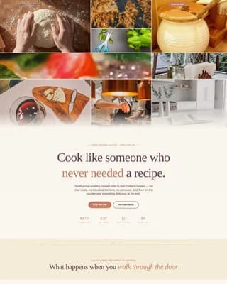 Culinary School & Education Booking Website Template
