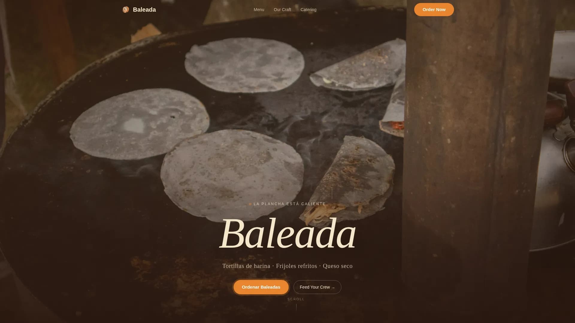 Baleada - Warm Artisan Gallery Landing Page Template