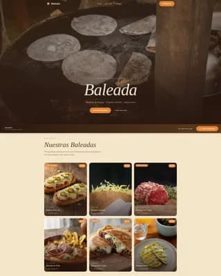 Baleada - Warm Artisan Gallery Landing Page Template
