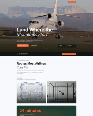 Charter - Elite Jet Landing Page Template