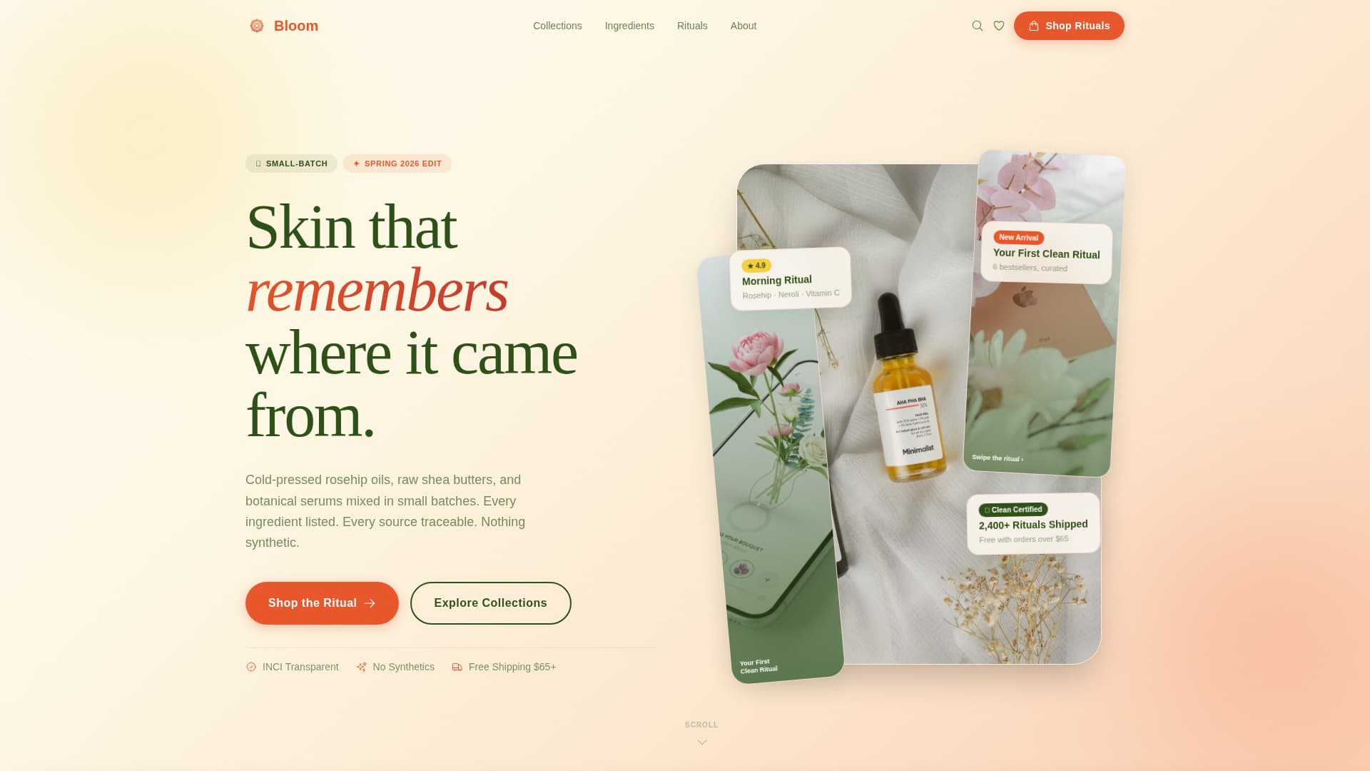 Beauty E-Commerce Pricing Website Template