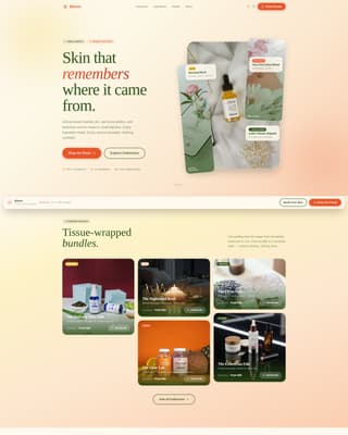 Beauty E-Commerce Pricing Website Template